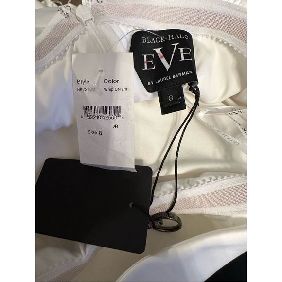 NWT Black Halo Jonas asymmetrical draped gown $575 - Picture 8 of 9